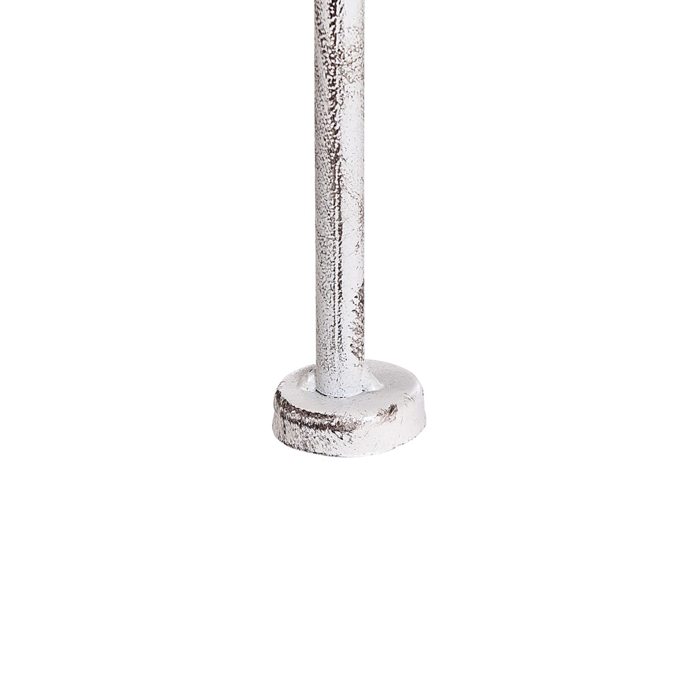 Scaffale per piante in metallo bianco 4 ripiani da giardino autoportante per esterni da esterno per interni da bagno
