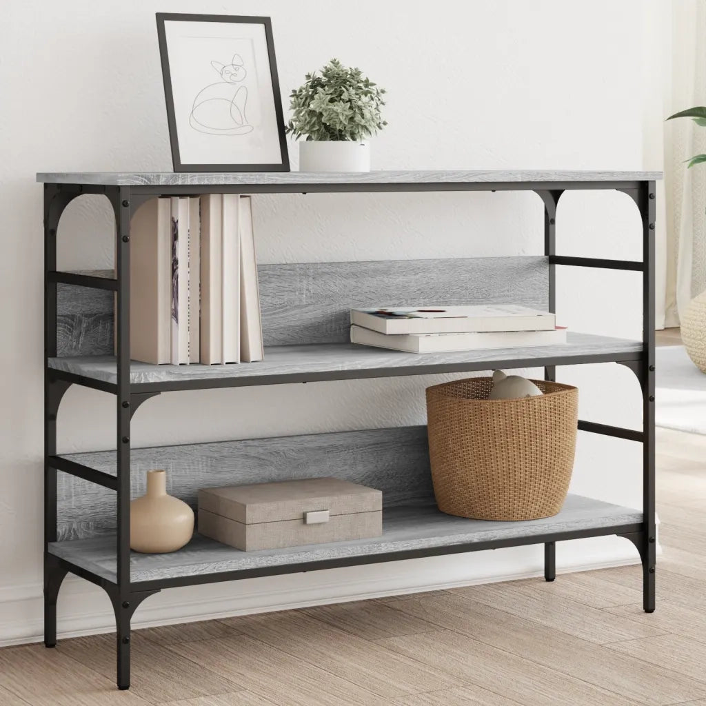 Tavolo Consolle Grigio Sonoma 100x32x75 cm in Legno Multistratocod mxl 134212