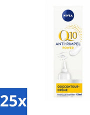 Creme per gli occhi Q10 POWER - Contro le ombreggianti e le rughe - Adatto a tutte le tipologie di pelle - Con Q10 e Creatina - 15 ml - Confezione in bulk - 25 pezzi