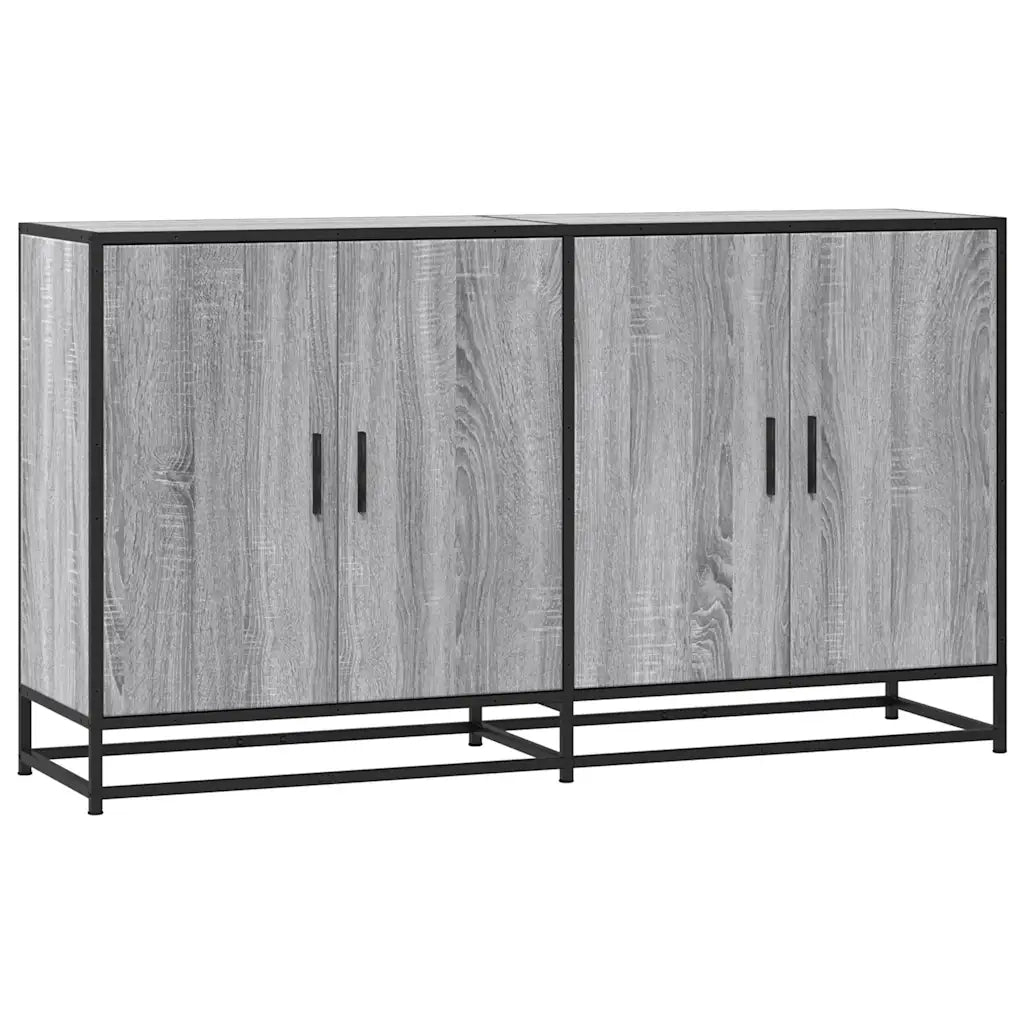 Credenza-Buffet-Armadio da cucina Grigio Sonoma 134x35x76 cm in Truciolato
