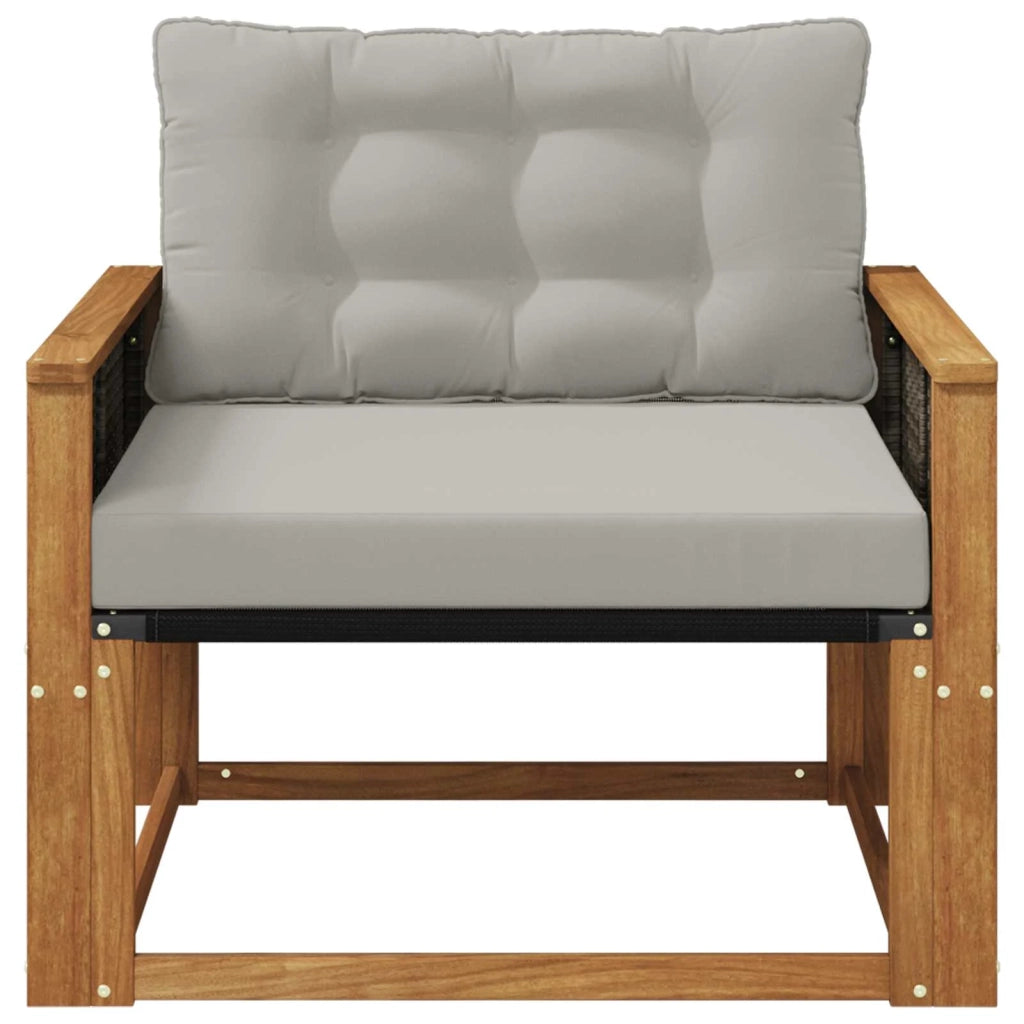 Set di divani da esterno-Sofa da giardino Legno di Acacia Massello e Textilene 365342
