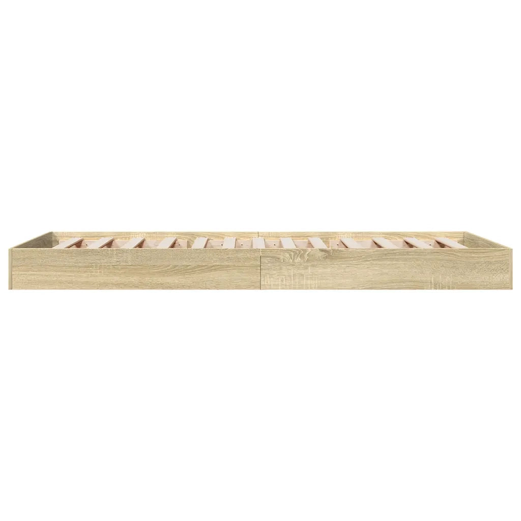 Giroletto senza Materasso-Struttura Letto Rovere Sonoma 75x190 cm in Truciolato 994205