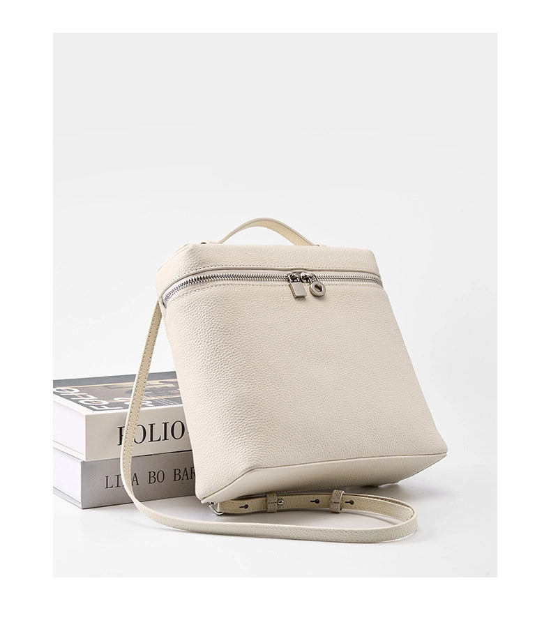 Zaino Piana da donna in vera pelle, colore bianco