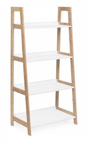 Libreria Legno Marrone Moderna da Interno 4 Piani - HUDSON