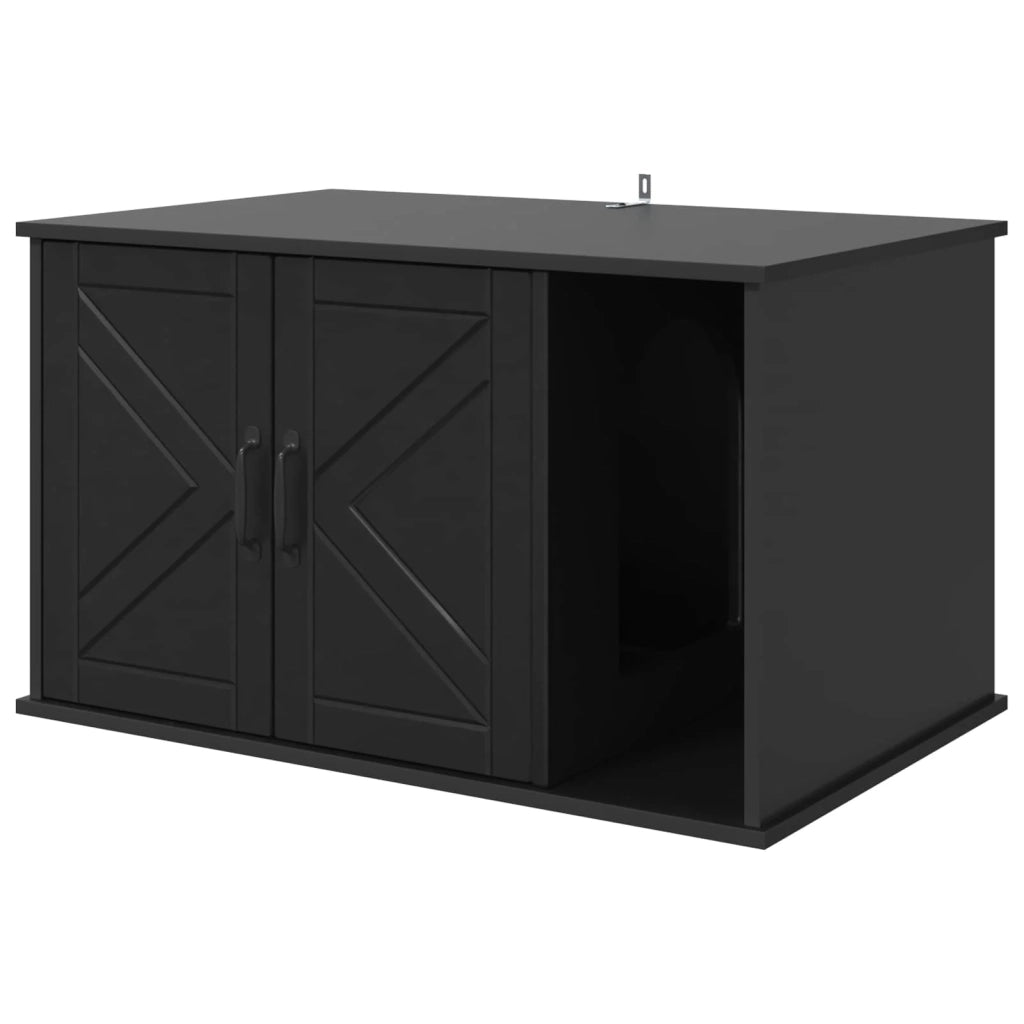 Casa per Gatti Nero 85 x 55 x 50 cm Legno multistrato