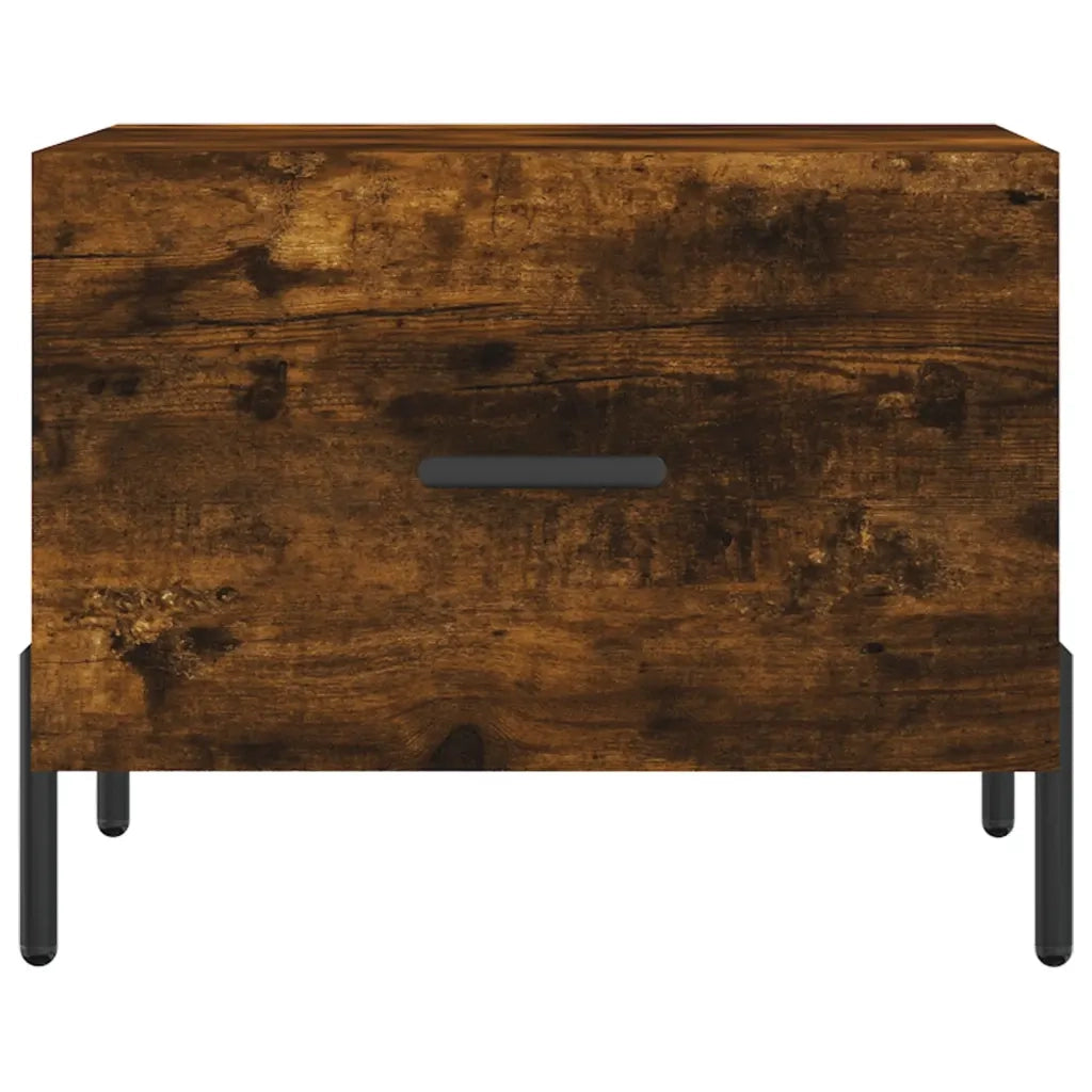 Tavolino da Salotto Rovere Fumo 50x50x40 cm Legno Multistrato 829422