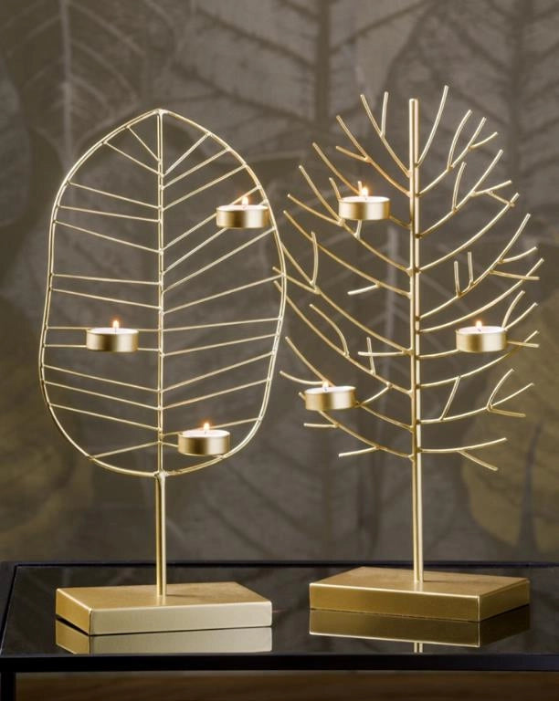 Alzata Portacandele porta tea - light in Ferro 3 Candele 21 x 11 x 44 cm