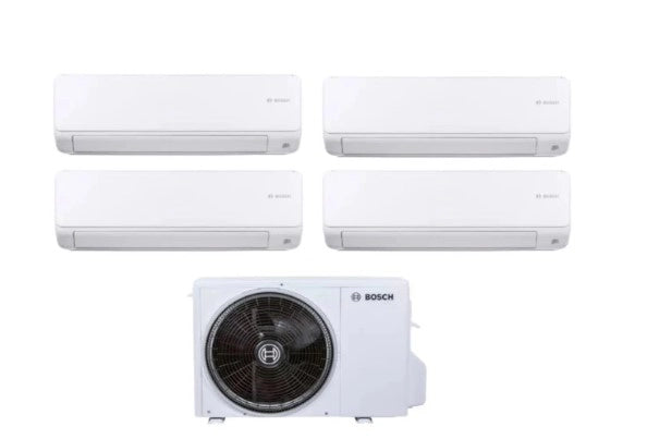 Climatizzatore Condizionatore Bosch Quadri Split Inverter serie CLIMATE 6000i 12+12+12+12 con CL5000M 105/4 E R-32 Wi-Fi Optional 12000+12000+12000+12000