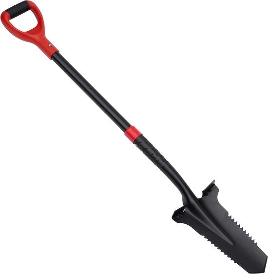Foglia con zappa per radici fino a 3 cm - 195 mm di larghezza di lavoro manico ergonomico a D per costruzioni da giardino e manutenzione paesaggistica zappa per radici rimuovitore di radici