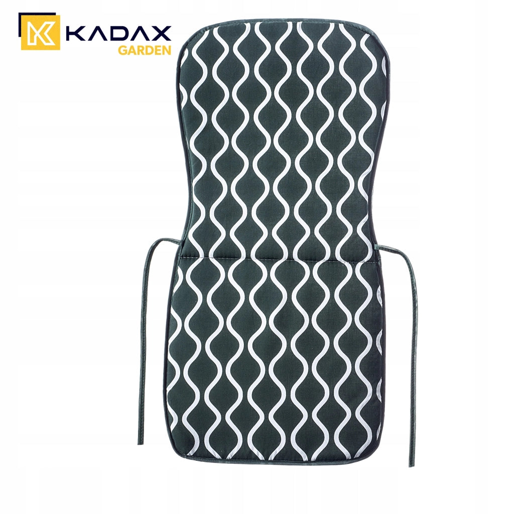 Cuscino KADAX per sedia da giardino, poltrona, balcone, terrazzo, con lacci, 37x75 cm, comodo