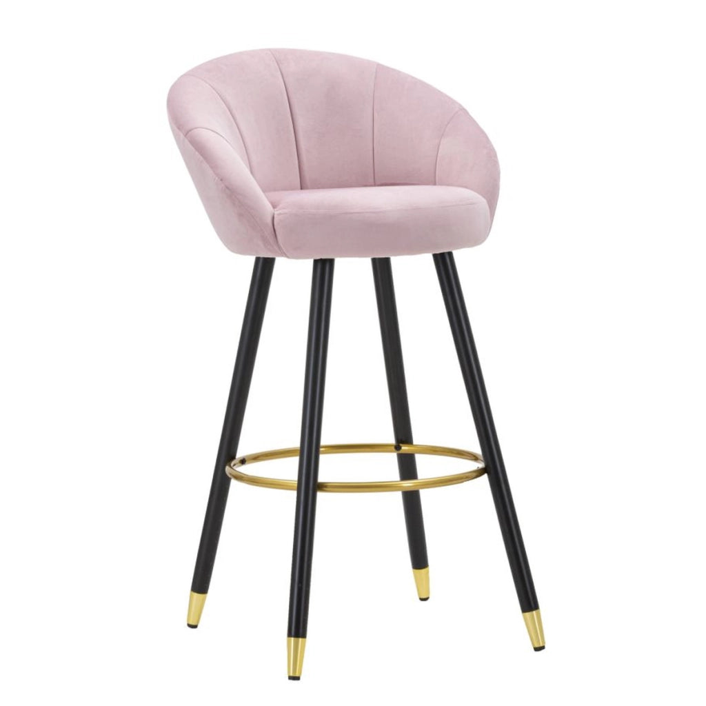 Sgabello Alto VKH431, Rosa, Metallo, 55x56x104 cm