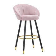 Sgabello Alto VKH431, Rosa, Metallo, 55x56x104 cm