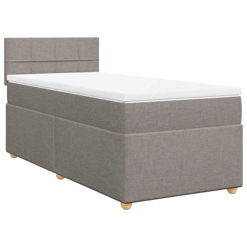 Giroletto a Molle con Materasso-Struttura Letto Tortora 80x200 cm inTessuto 984953