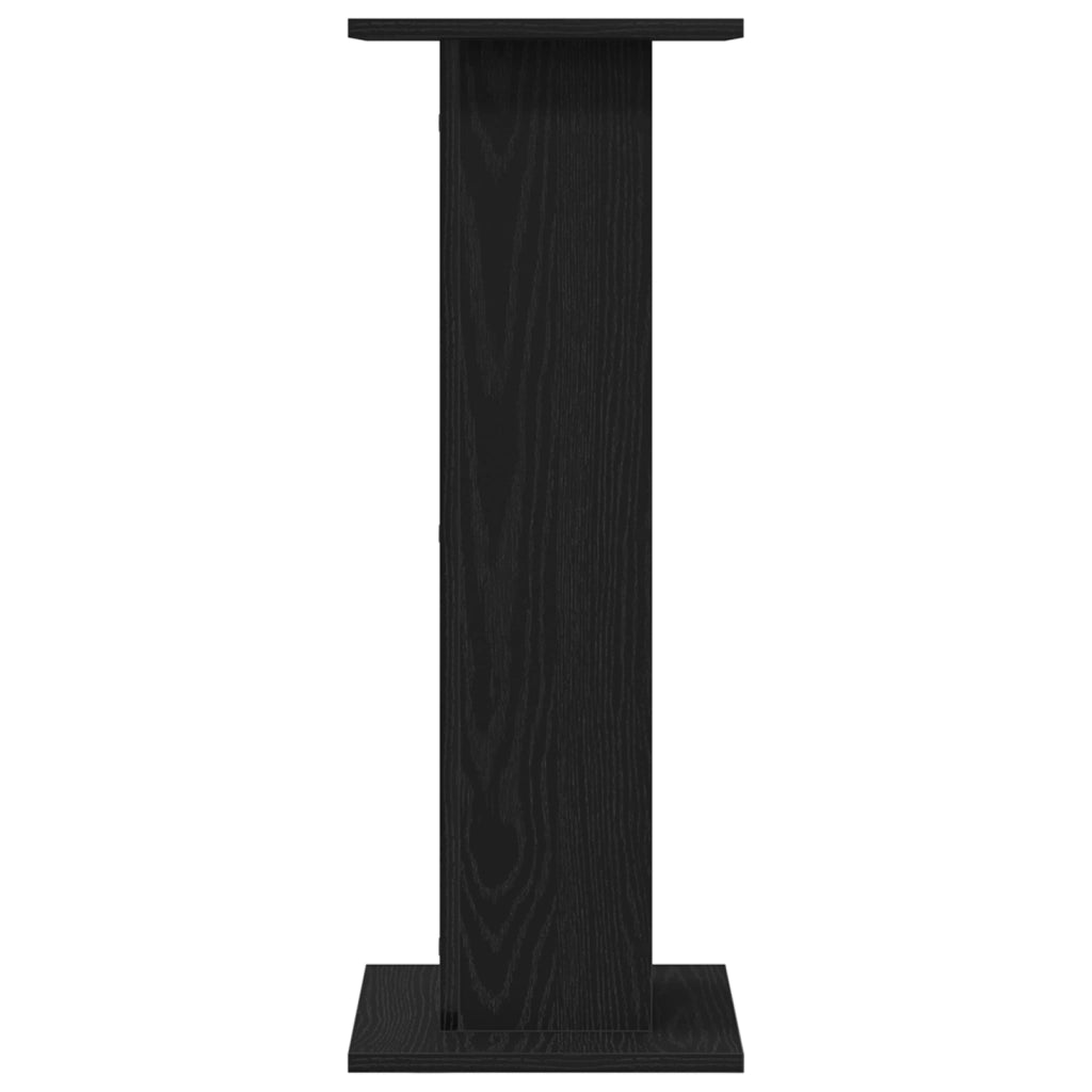 Supporti per altoparlanti  2 pz Rovere Nero 30x30x80 cm Legno ingegnerizzato