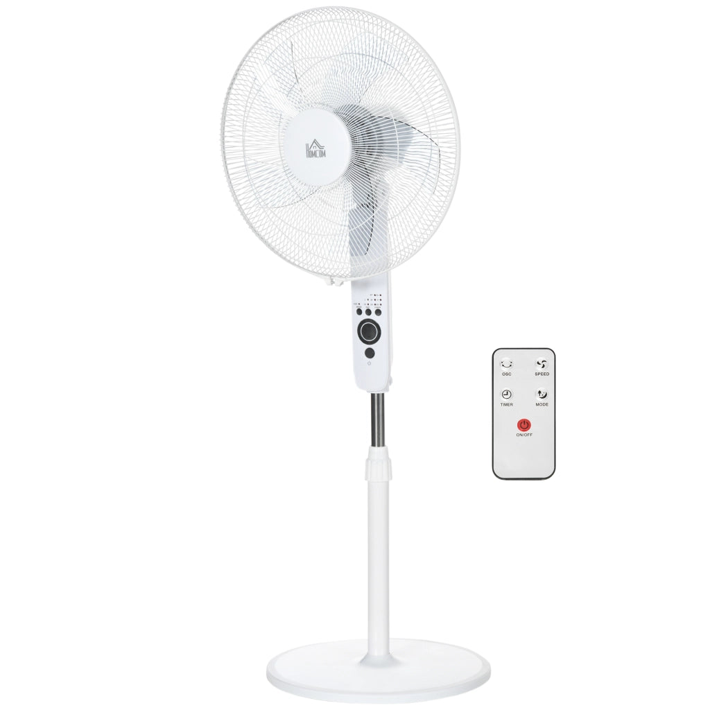 Ventilatore a piantana 45W ¨C zephmum ¨C regolabile 110-124cm, telecomando, 3 velocit¨¤, oscillazione, timer