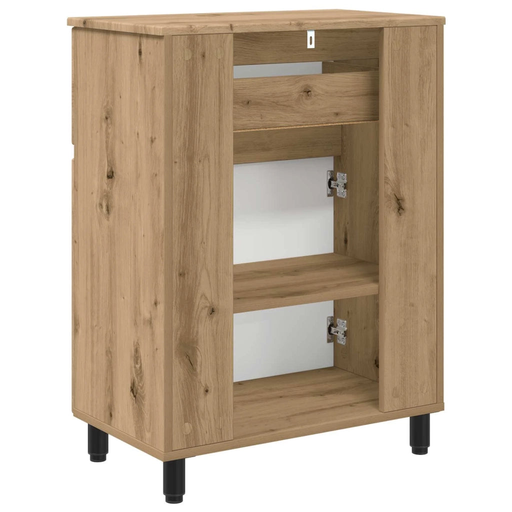 Mobiletto da bagno Rovere Artigianale 60 x 35 x 80 cm