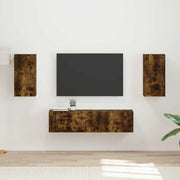 Set mobile TV 4 pcs Rovere fumé Legno multistrato