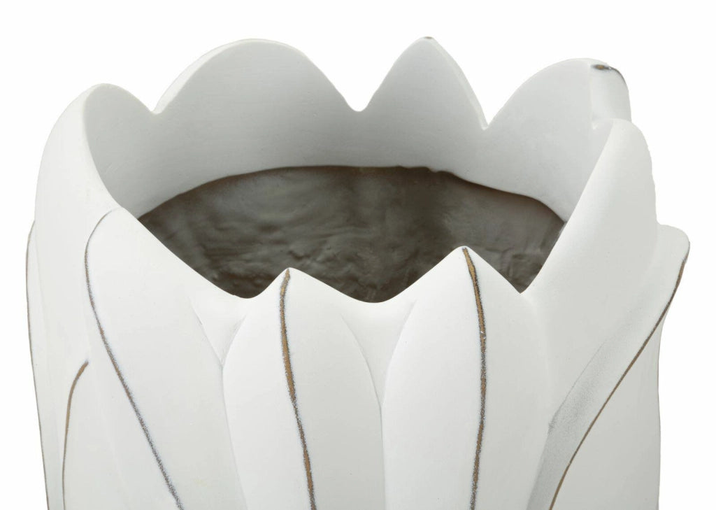 Vaso Brabbia, Complemento d'arredo, Articolo decorativo, Accessorio d'arredo, 31x31 h69 cm, Bianco