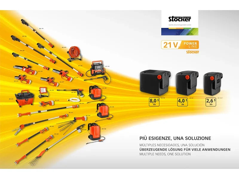 Batteria Stocker Power 21 V 2,6 Ah compatibile con tutti i prodotti Power 21V