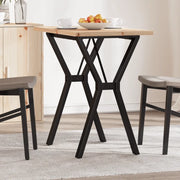 Tavolo da Pranzo Telaio a Y 80x50x75,5 cm Legno Pino e Acciaio