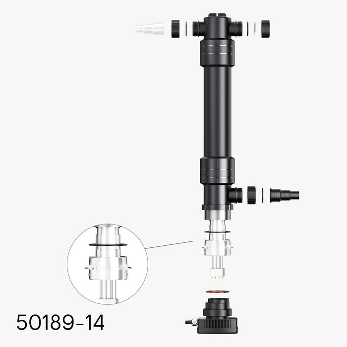 Tubo di vetro al quarzo di ricambio per chiarificatore per laghetto CUV-655 UVC