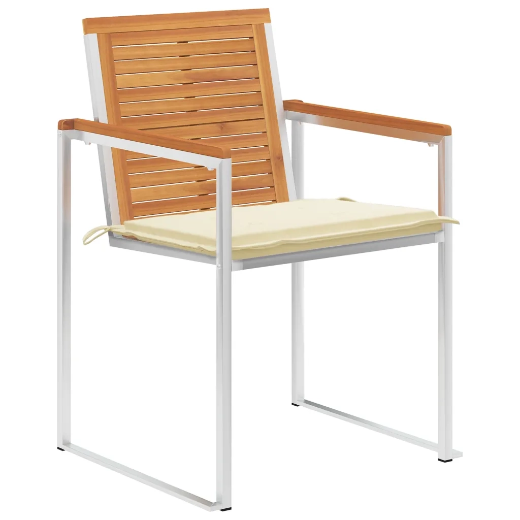 Sedie da Giardino con Cuscini 6 pz in Legno Massello di Acacia 3078499