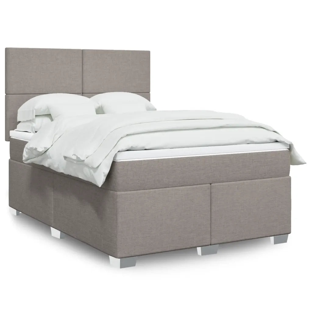 Giroletto a Molle con Materasso Tortora 160x200 cm in Tessuto 3292836