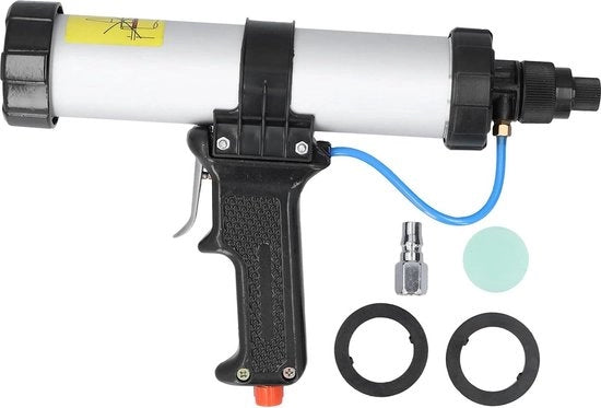 Kitpistool pneumatico a flusso d'aria regolabile con regolatore di flusso - kitpistool in alluminio leggero - 10 oz / 103 oz / 105 oz cartucce