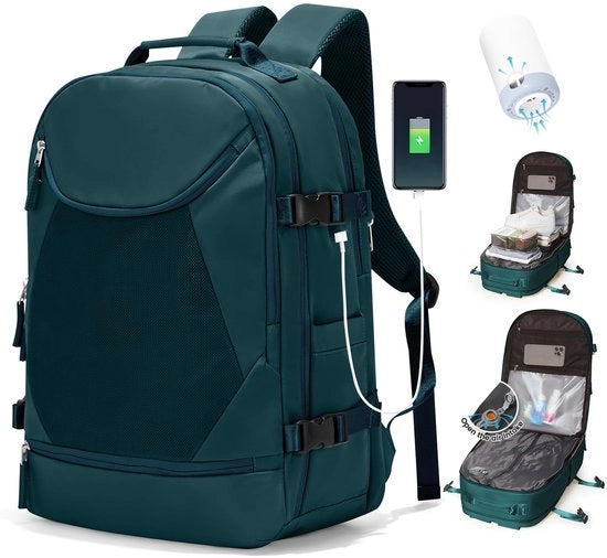 Borsa a vuoto per viaggio con sistema di compressione per signore, valigetta a vuoto con airbag per viaggi aerei, borsa a vuoto per viaggi con pompa impermeabile per signore