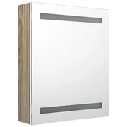 Mobile da bagno con specchio LED 50 x 14 x 60 cm rovere 02_0006590