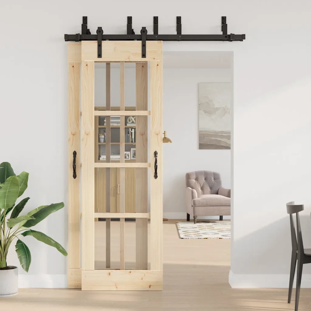 Kit di Binari per Porte Scorrevoli 152,5 cm Acciaio Nero CFW6447400