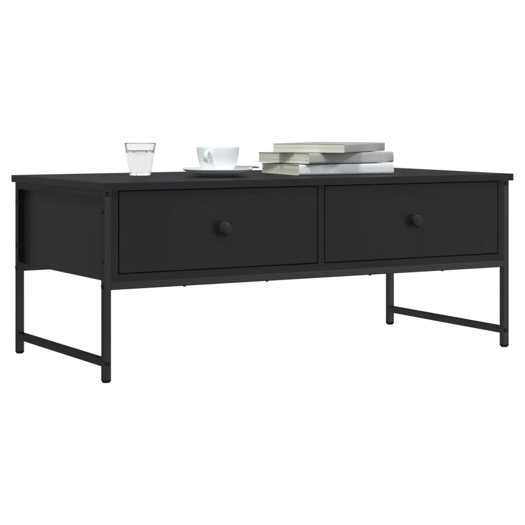 Tavolino da salotto | Tavolino da caff¨¨ | Tavolino da Soggiorno Nero 101x49x39,5 cm in Legno Multistrato