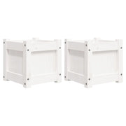 Fioriera aiuola rialzata fioriera aiuola giardino terrazza set da 2 legno massello di pino bianco 02_0039035