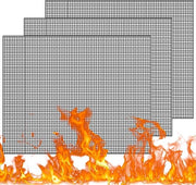 Set di Mattonelle per Griglia BBQ da 3 pezzi, Mattonelle Riciclabili Antiscivolo per Griglia a Gas, Resistenti al Calore e da 33 x 40 cm