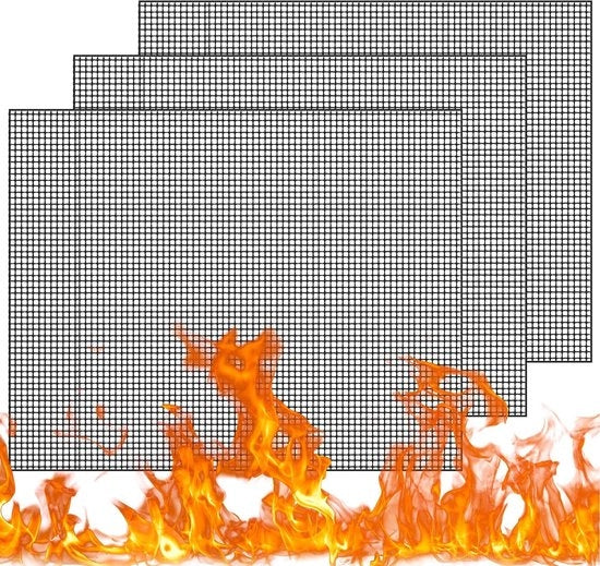 Set di Mattonelle per Griglia BBQ da 3 pezzi, Mattonelle Riciclabili Antiscivolo per Griglia a Gas, Resistenti al Calore e da 33 x 40 cm