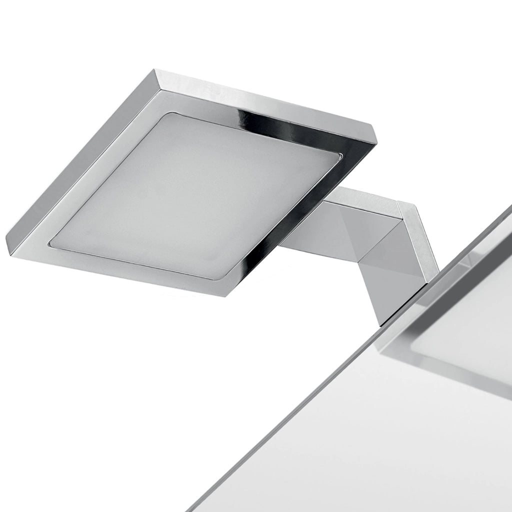 Lampada applique led con telaio di fissaggio in Cromall e resine termoplastice DO40 serie Gedy IBIZA Cromato
