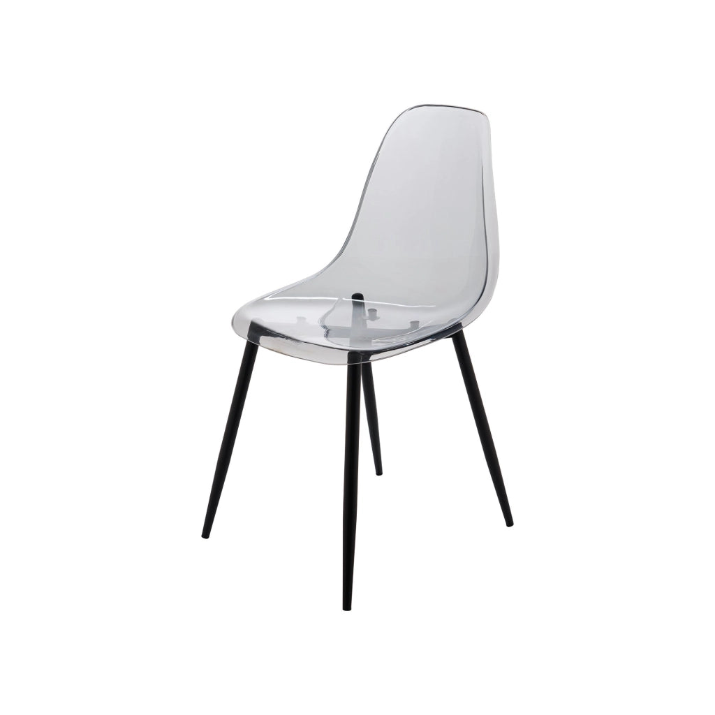 Sedia Amstrong, Poltrona in PET, Sedia da pranzo ergonomica, Seduta per riunioni, 53x46h81 cm, FumÒ©