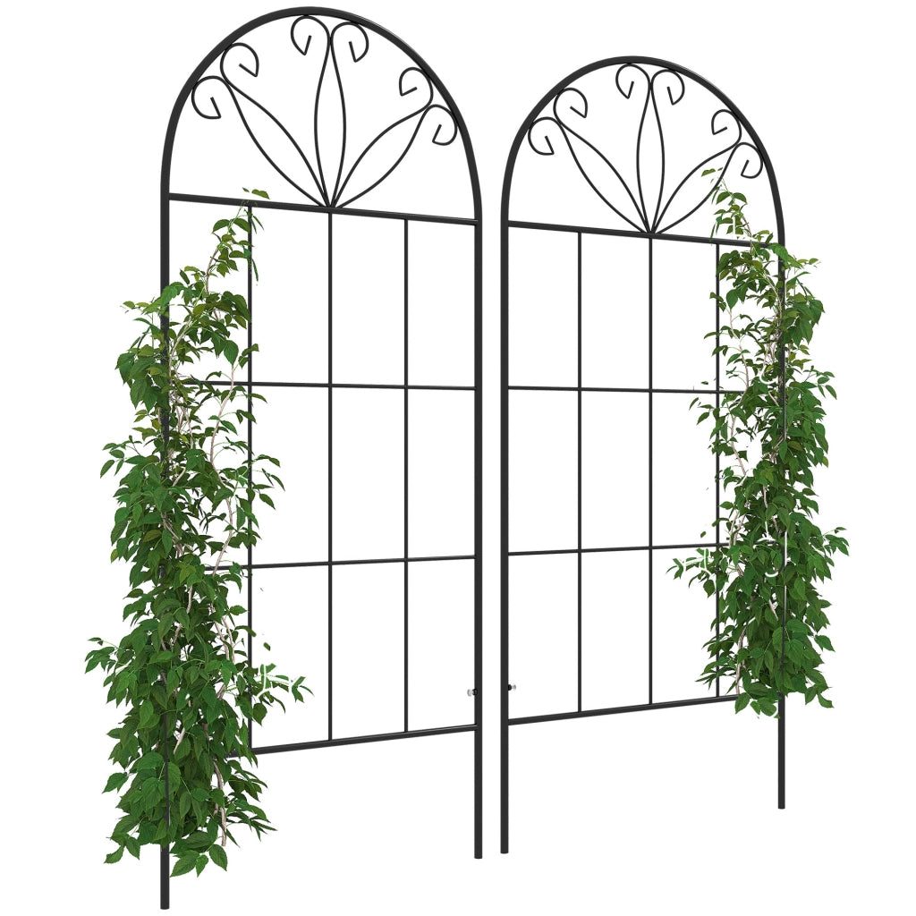 Griglia per piante rampicanti ¨C zephmum ¨C 2 pezzi, metallo, 51x120 cm, nero