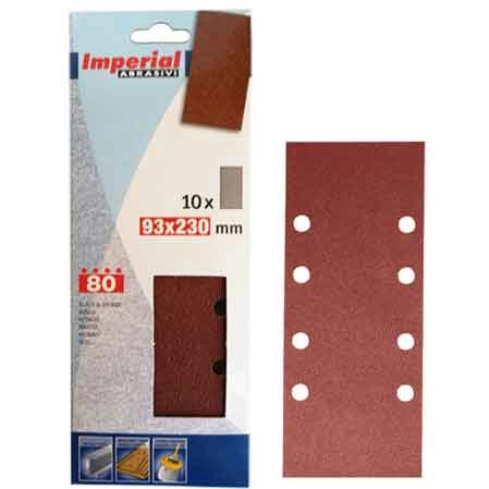 FOGLIO ABRASIVO 93X230 MM Grana 80 - 10 pezzi - IMPERIAL ABRASIVI