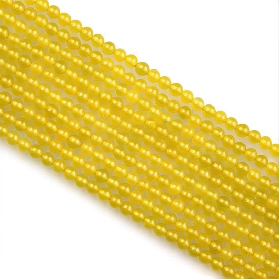 Kralen 320 pezzi - Agata gialla - Pietra naturale - Kralen liscia rotonda - Accessori DIY - Ornamenti per gioielli - Pietre preziose