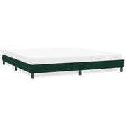 vidaXL Giroletto senza Materasso Verde Scuro 180x220 cm in Velluto