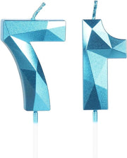 Candele per 17° compleanno - Numero 17 - Buon compleanno - Decorazione per torta blu - Decorazioni per festa di compleanno - Compleanno per uomo donna
