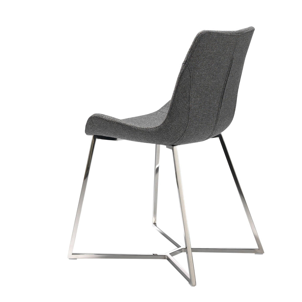 Sedia in tessuto grigio scuro