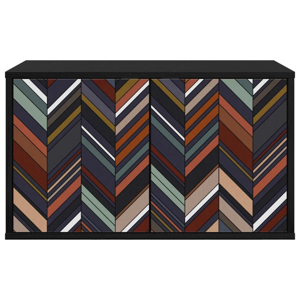 Mobile TV da Parete OMMEN 69 x 33 x 40 cm Rovere Nero 8007130
