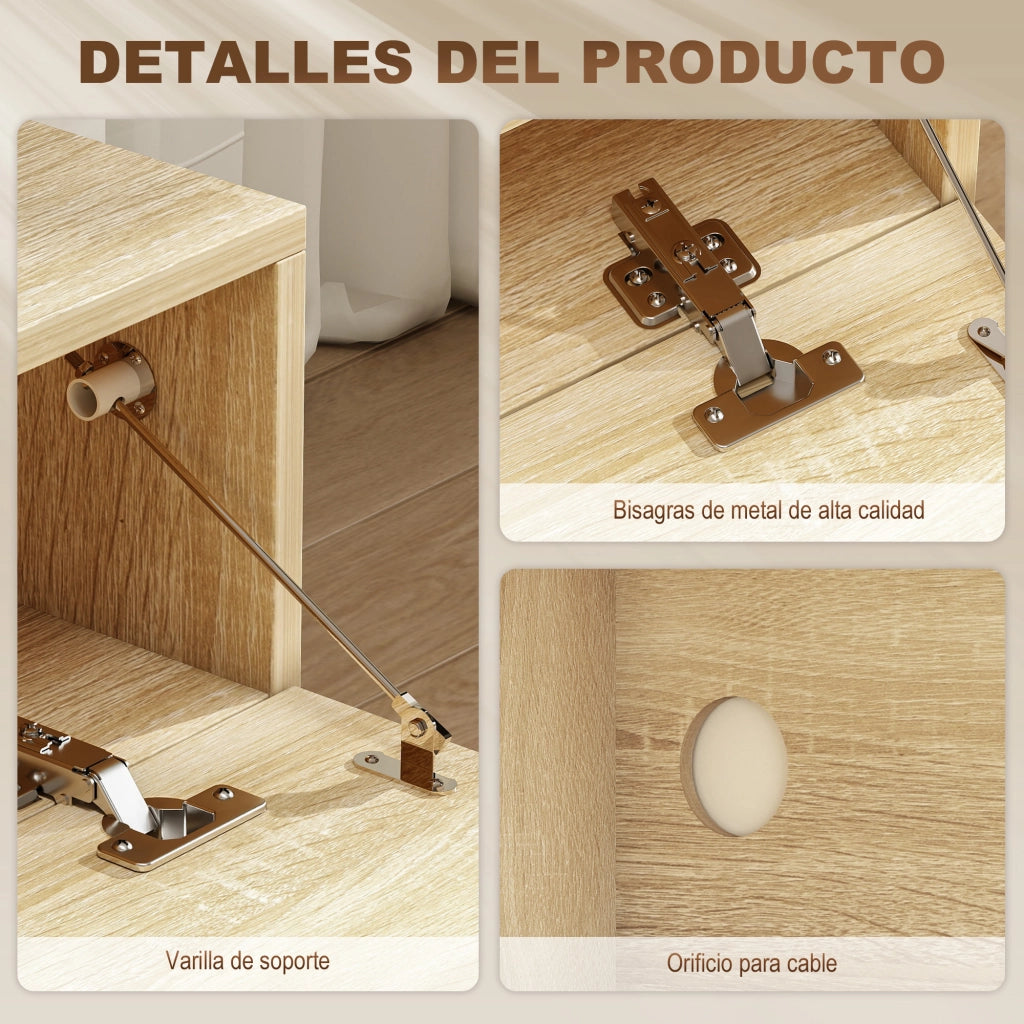 Mobile TV Sospeso ¨C zephmum ¨C Legno Naturale 140x32x31 cm