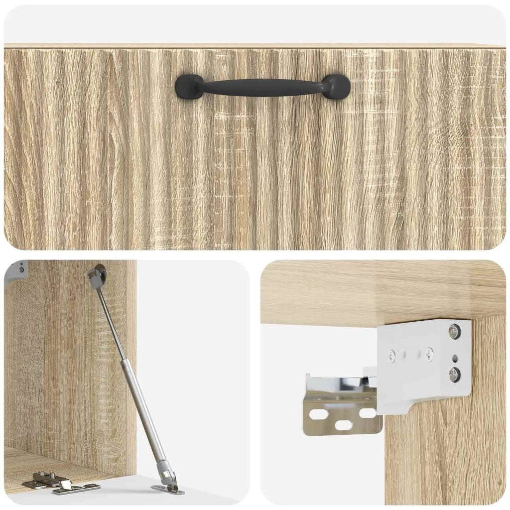 Mobile Porta TV da Muro Rovere Sonoma 78,5 x 31 x 30 cm 899057