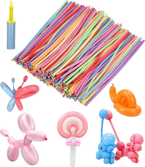 200 pacchi di palloni per animali - 260Q palloni in lattice - palloni per modellazione DIY - decorazione di matrimonio, compleanno e festa con pompa palloni
