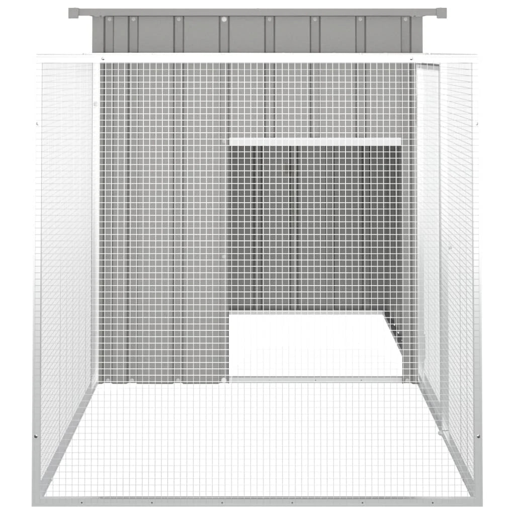 Conigliera 200 x 91 x 100 cm acciaio zincato grigio 02_0041946