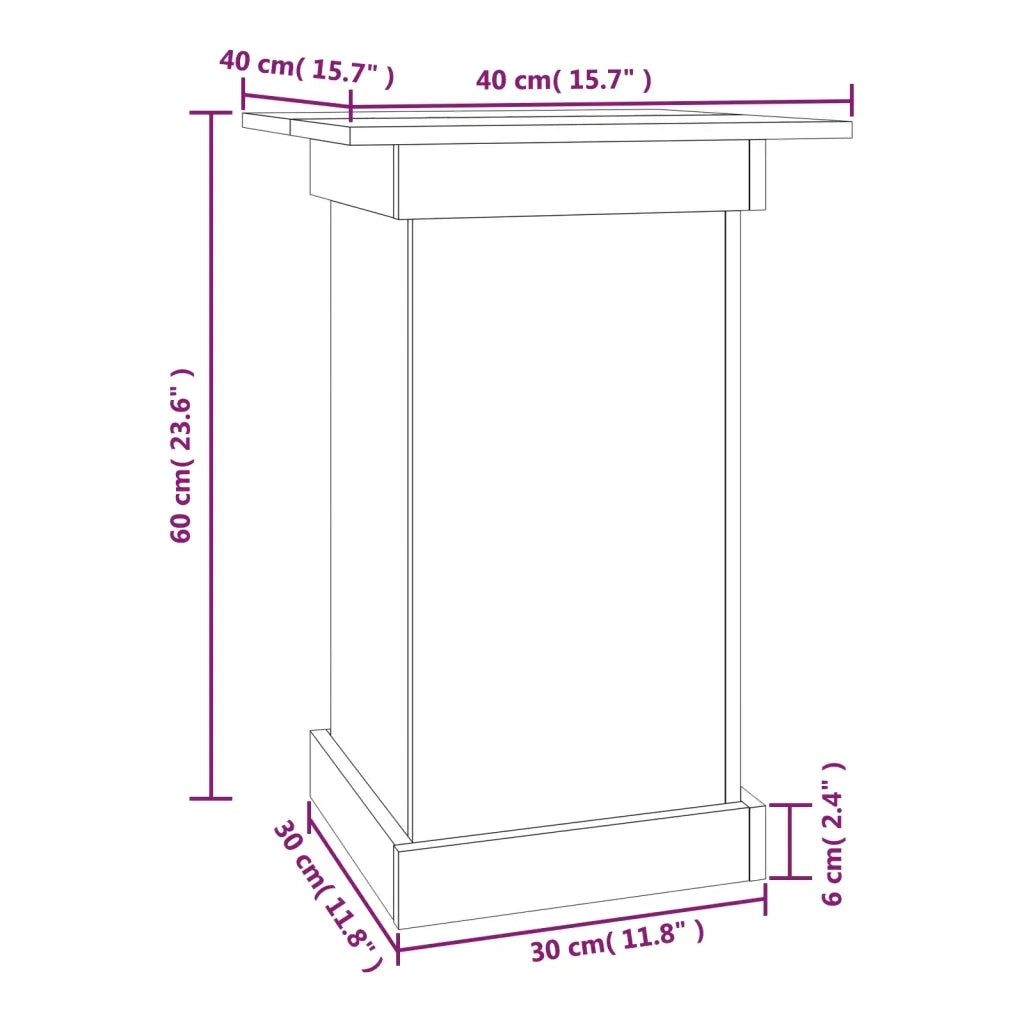 Portafiori Marrone Ambra 40x40x60 cm in Legno Massello di Pino 823632