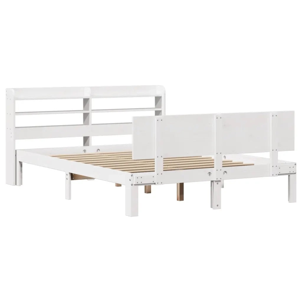 Giroletto con Testiera senza Materasso Bianco 140x190 cm